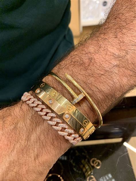 cartier bracelet gold for men.